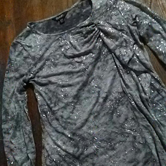 New Dusak Designs grey/silver beaded burnout top - Picture 8 of 8